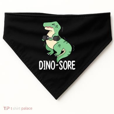 Funny Dinosaur Workout  Dino Sore USA-Made Doggie Bandana