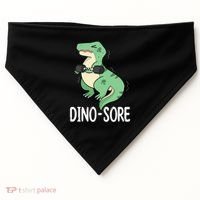 Funny Dinosaur Workout  Dino Sore USA-Made Doggie Bandana thumb 0
