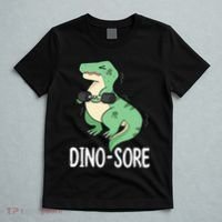 Funny Dinosaur Workout  Dino Sore T-Shirt thumb 5