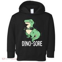Funny Dinosaur Workout  Dino Sore Toddler Hoodie thumb 0