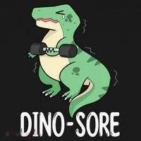 Funny Dinosaur Workout  Dino Sore Women's T-Shirt thumb 6
