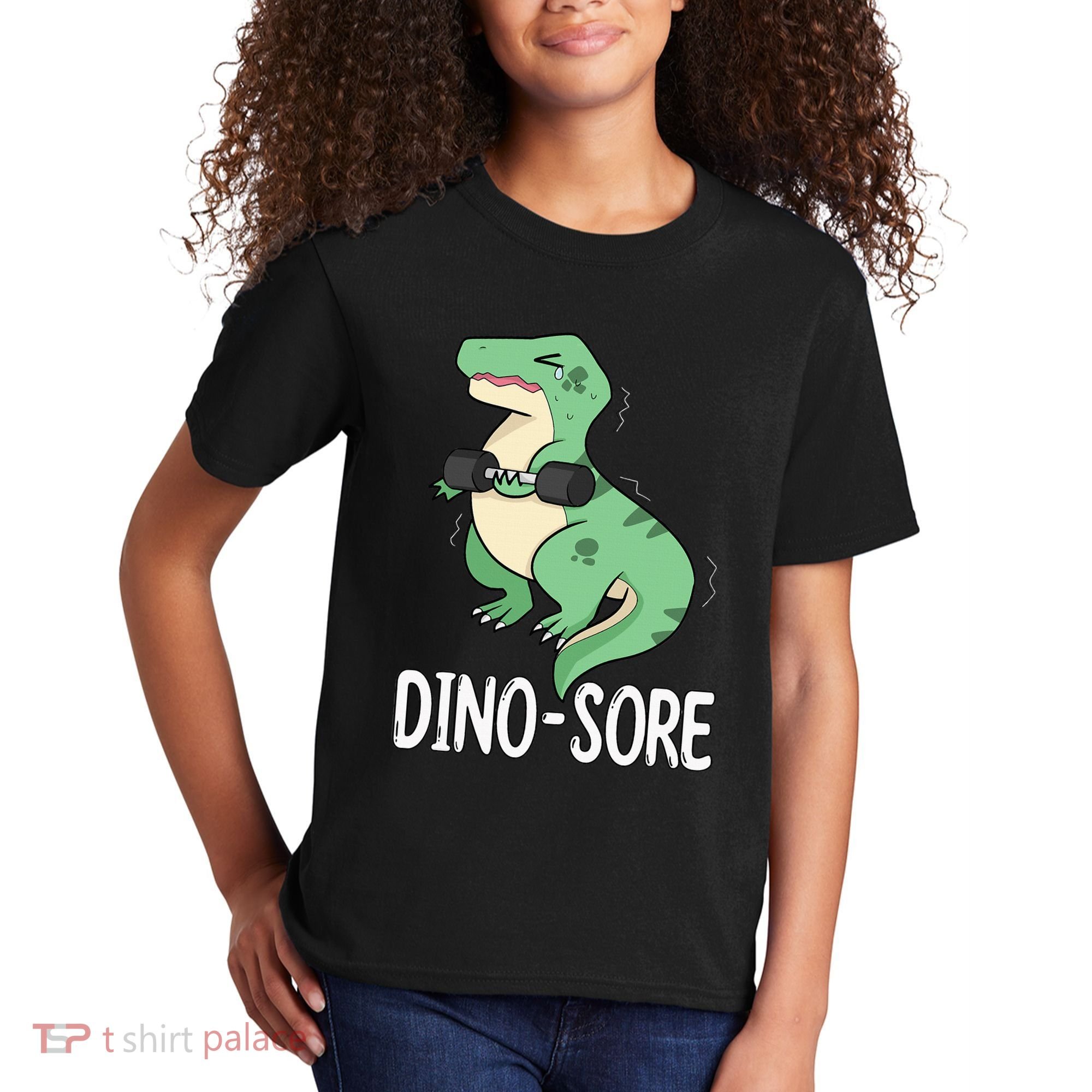 Funny Dinosaur Workout  Dino Sore Kids T-Shirt