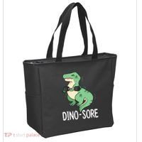 Funny Dinosaur Workout  Dino Sore Tote Bag thumb 2