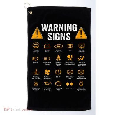 Funny Driving Warning Signs 101 Auto Mechanic Gift Driver Golf Towel