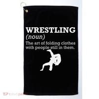 Funny Definition Wrestling Wrestler  Golf Towel thumb 0