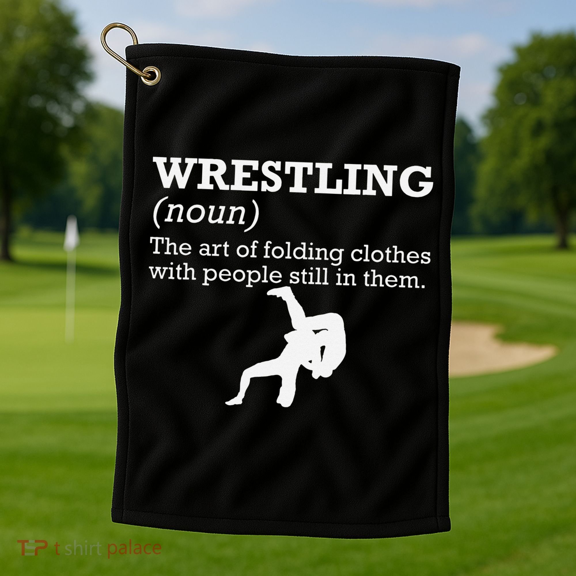 Funny Definition Wrestling Wrestler  Golf Towel