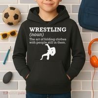 Funny Definition Wrestling Wrestler  Kids Hoodie thumb 2