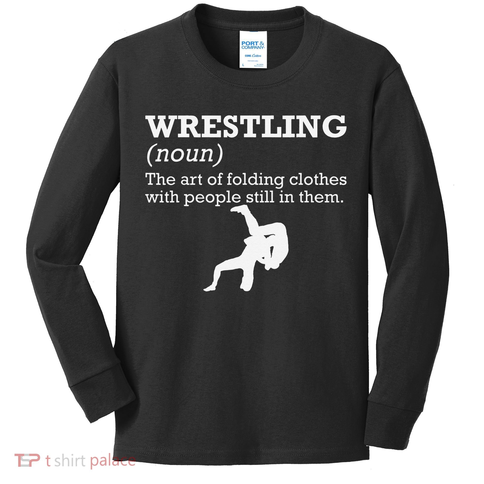 Funny Definition Wrestling Wrestler  Kids Long Sleeve Shirt
