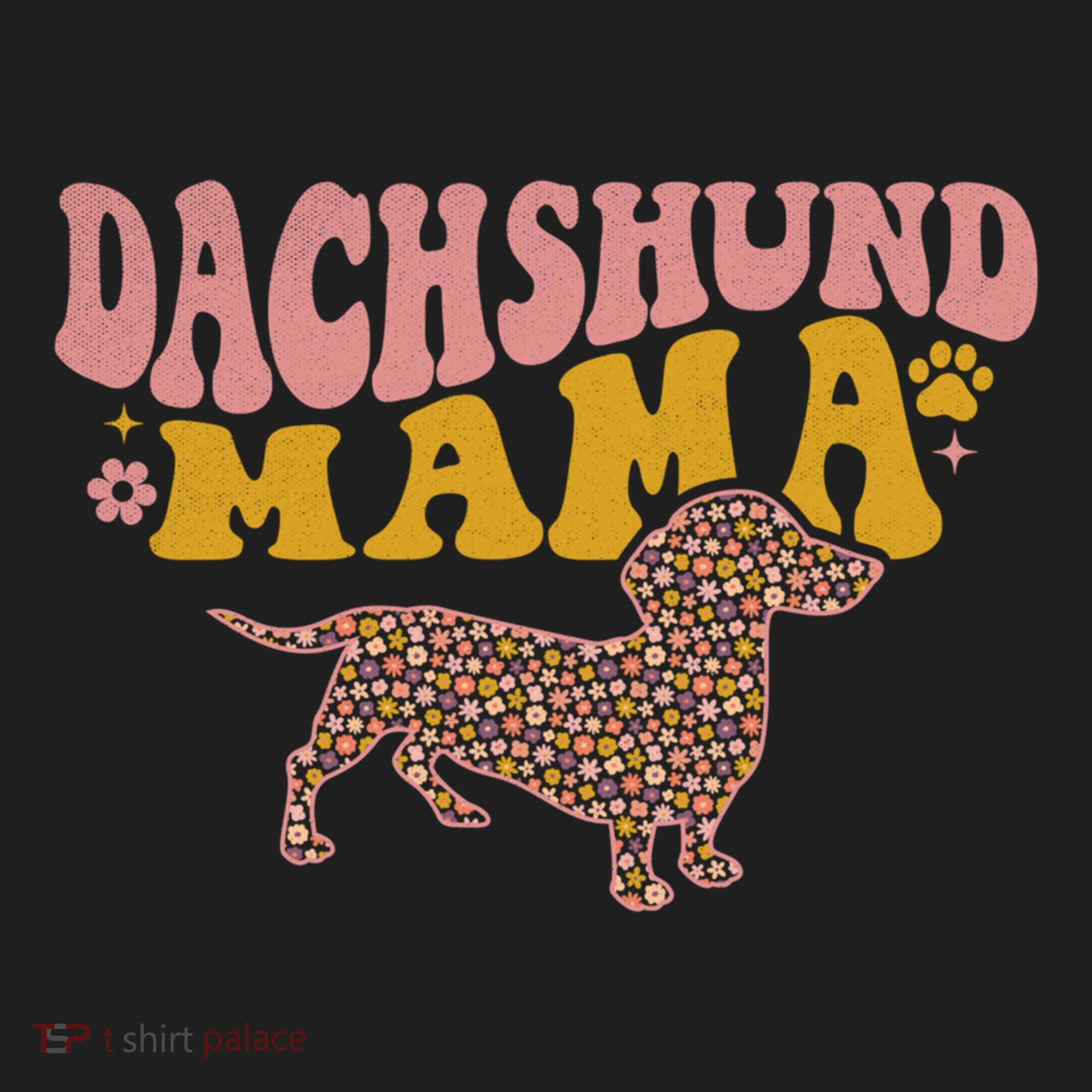 Funny Dachshund Weenie Mama Floral Wiener Dog Lover Funny Gift Women's Sweatshirt