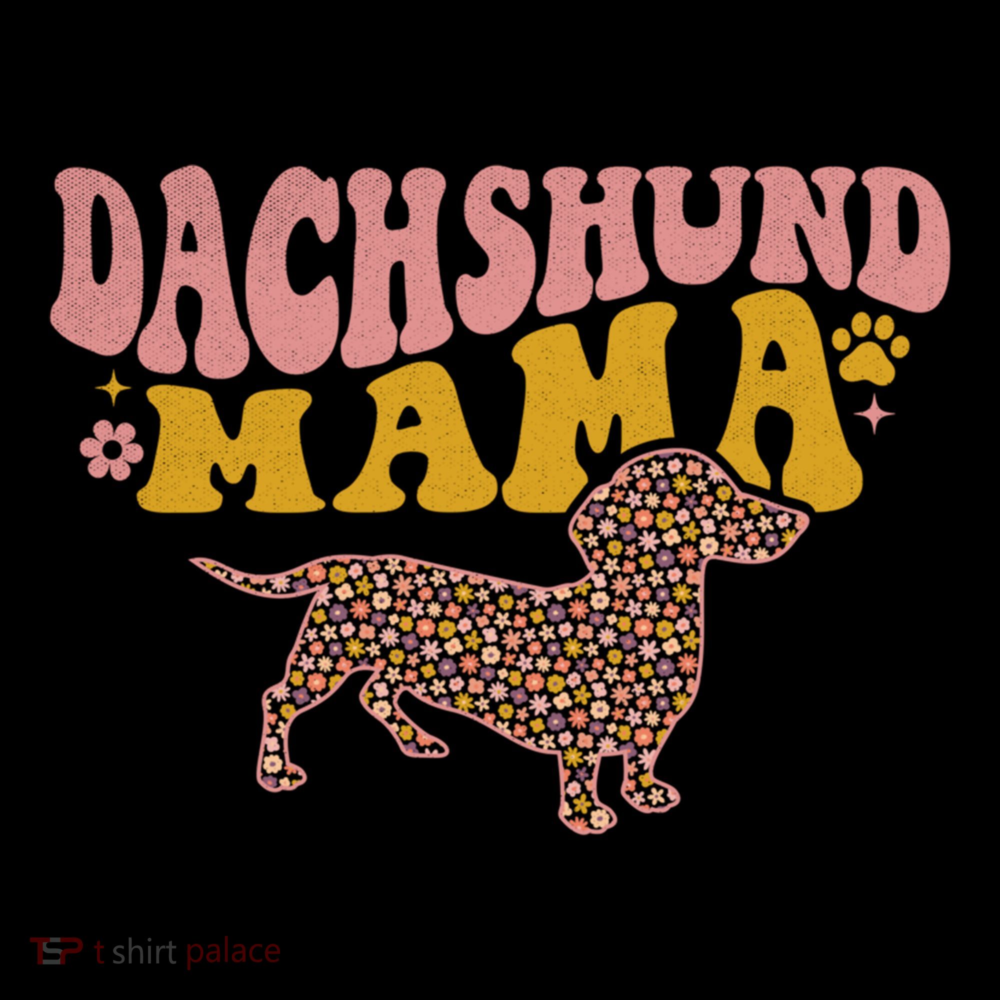 Funny Dachshund Weenie Mama Floral Wiener Dog Lover Funny Gift Coffee Mug