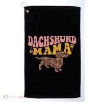 Funny Dachshund Weenie Mama Floral Wiener Dog Lover Funny Gift Golf Towel thumb 0