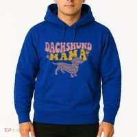 Funny Dachshund Weenie Mama Floral Wiener Dog Lover Funny Gift Hoodie thumb 2