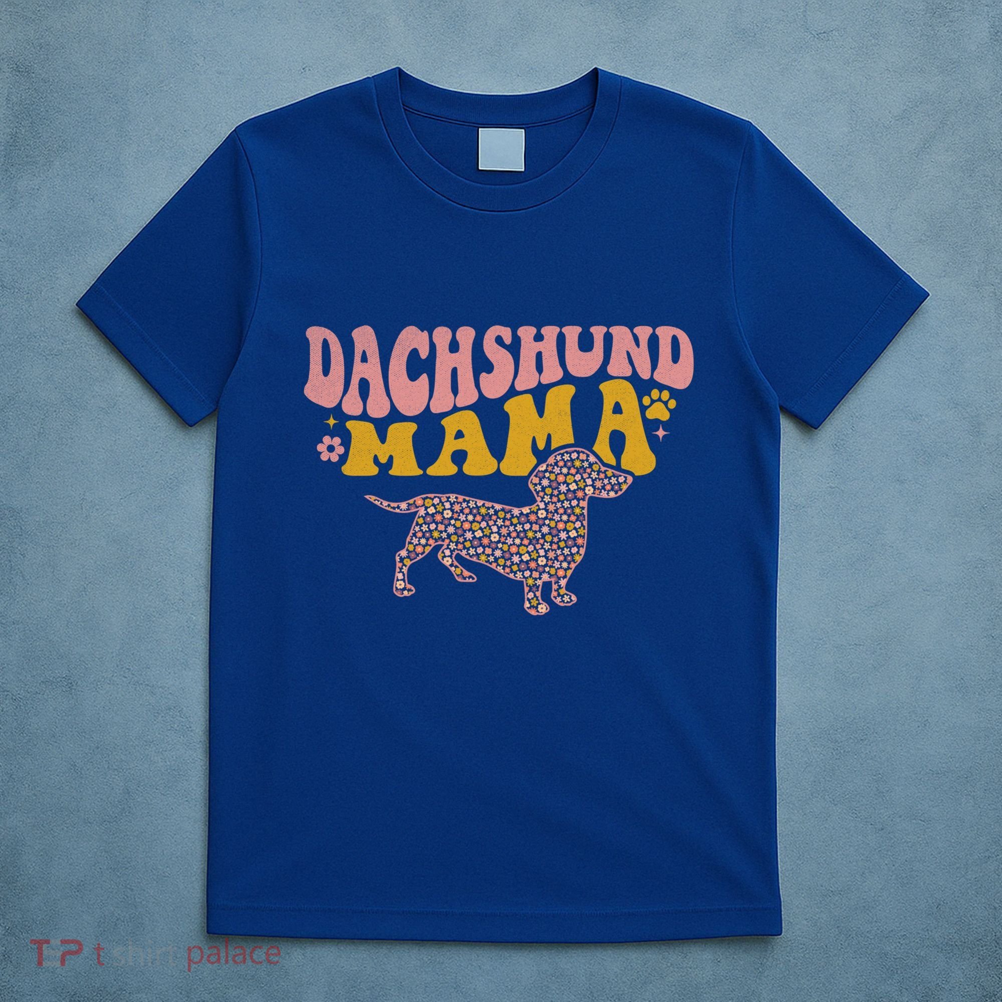 Funny Dachshund Weenie Mama Floral Wiener Dog Lover Funny Gift T-Shirt