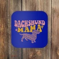 Funny Dachshund Weenie Mama Floral Wiener Dog Lover Funny Gift Coaster thumb 0