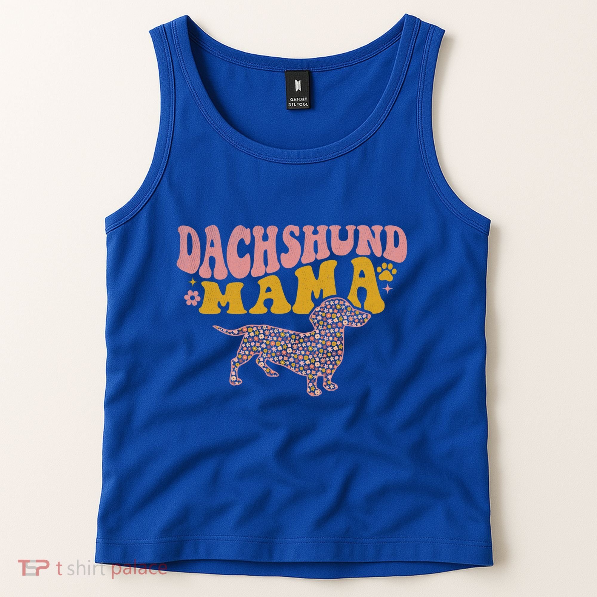 Funny Dachshund Weenie Mama Floral Wiener Dog Lover Funny Gift Tank Top