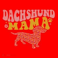 Funny Dachshund Weenie Mama Floral Wiener Dog Lover Funny Gift Santa Hat thumb 1