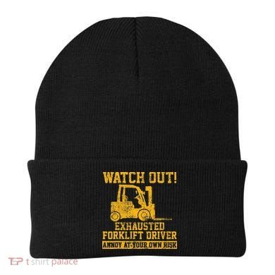 Forklift Driver Watch Out Gift Vintage Beanie