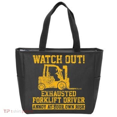 Forklift Driver Watch Out Gift Vintage Tote Bag