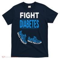 Fight Diabetes Walk For A Cure Awareness Ribbon T1D Type T-Shirt thumb 0