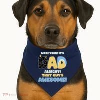 Fathers Day Woo Yeah Its Dad Alright That Guys Awesome USA-Made Doggie Bandana thumb 1