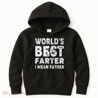 Father's Day World's Best Farter I Mean Father Kids Hoodie thumb 0