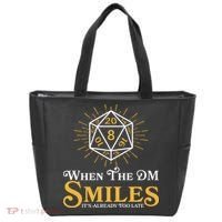 Funny DnD When The DM Smiles It's Already Too Late Tote Bag thumb 0