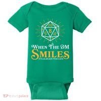 Funny DnD When The DM Smiles It's Already Too Late Baby Bodysuit thumb 0