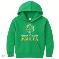 Funny DnD When The DM Smiles It's Already Too Late Kids Hoodie thumb 0