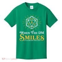 Funny DnD When The DM Smiles It's Already Too Late Kids T-Shirt thumb 0