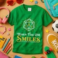 Funny DnD When The DM Smiles It's Already Too Late Kids T-Shirt thumb 3