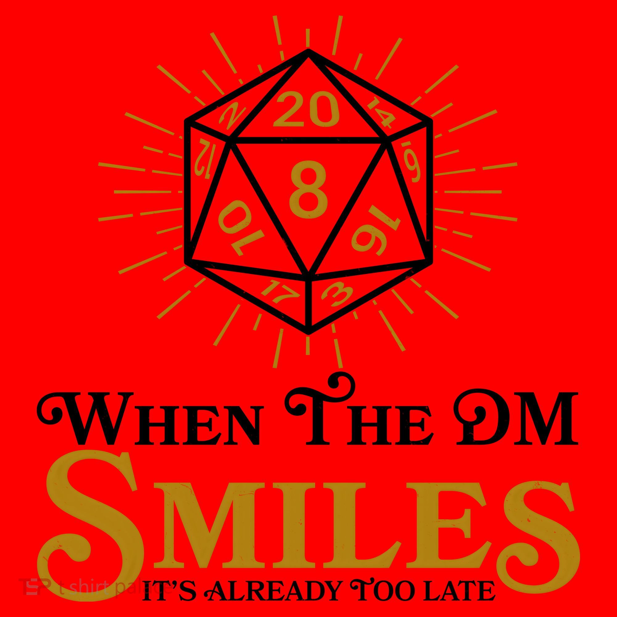 Funny DnD When The DM Smiles It's Already Too Late Santa Hat