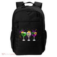 Funny Drinking Wine Mardi Gras Glass Of Wine Backpack thumb 0
