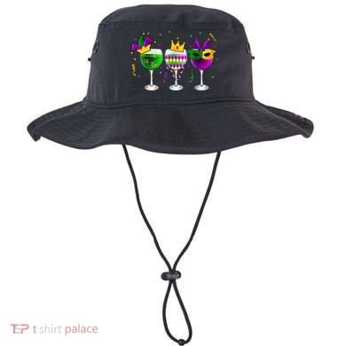 Funny Drinking Wine Mardi Gras Glass Of Wine Bucket Hat