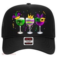 Funny Drinking Wine Mardi Gras Glass Of Wine Hat thumb 0