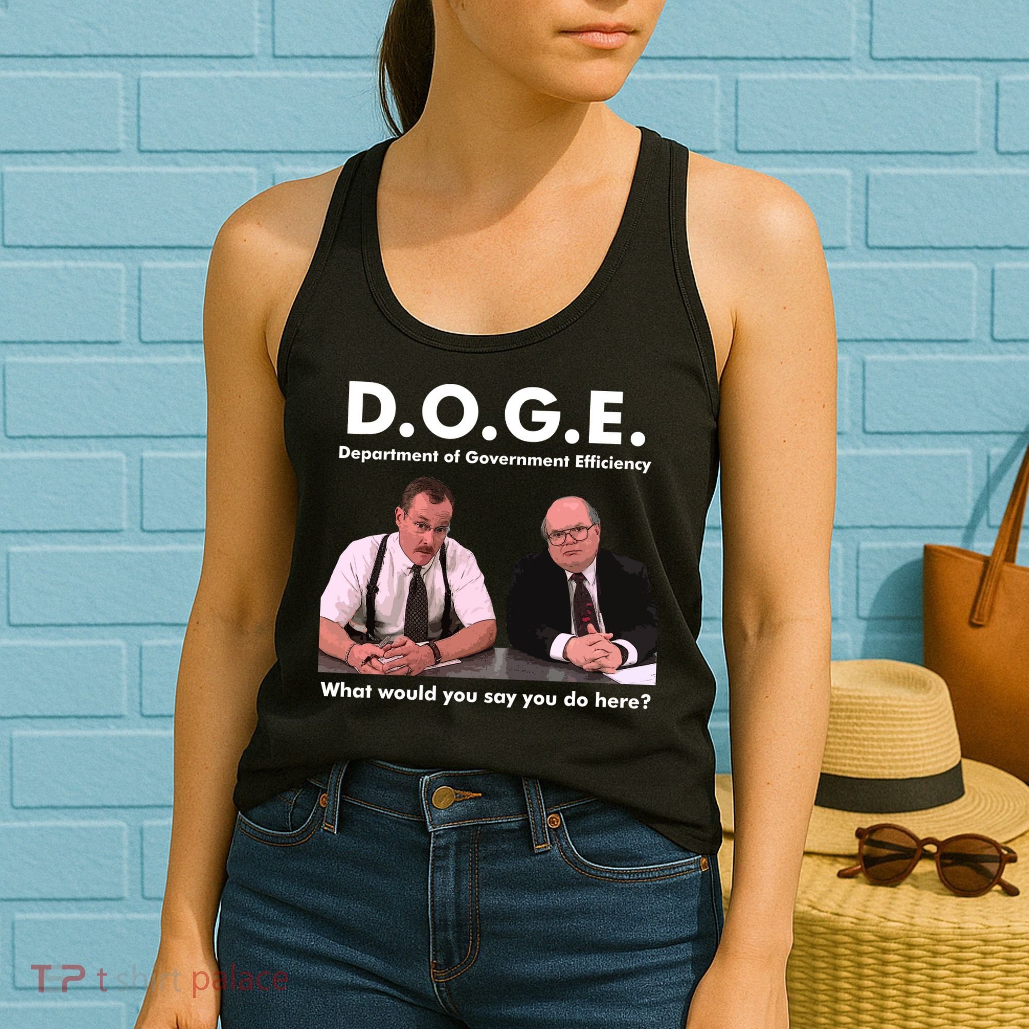 Funny D.O.G.E. What Would You Say You Do Here? Women's Tank Top