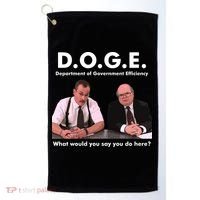Funny D.O.G.E. What Would You Say You Do Here? Golf Towel thumb 0