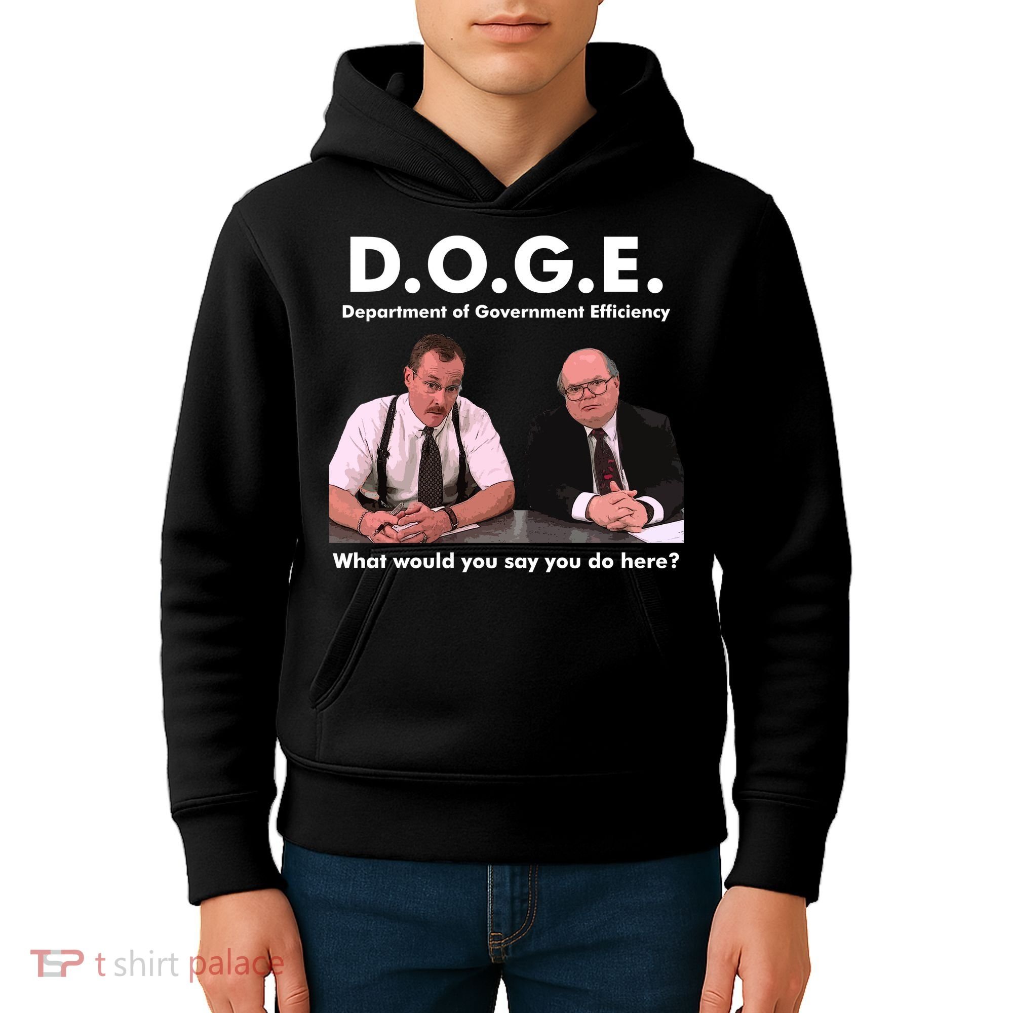 Funny D.O.G.E. What Would You Say You Do Here? Kids Hoodie
