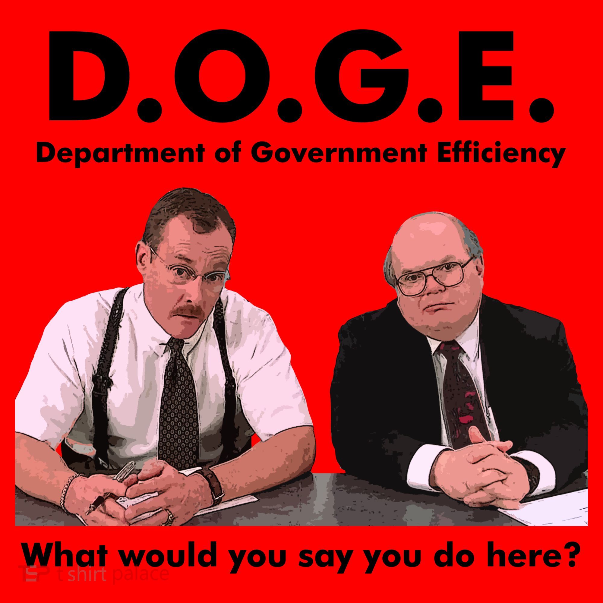 Funny D.O.G.E. What Would You Say You Do Here? Santa Hat