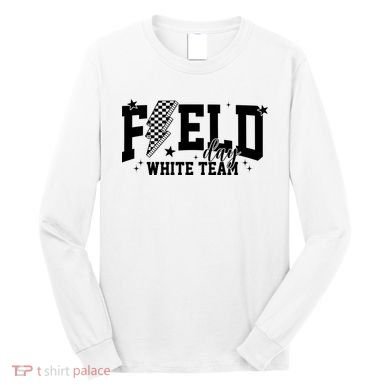 Field Day White Color Team Field Trip Long Sleeve Shirt