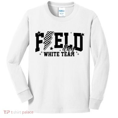 Field Day White Color Team Field Trip Kids Long Sleeve Shirt