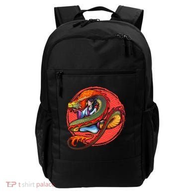 Fire Dragon Warrior Woman Backpack