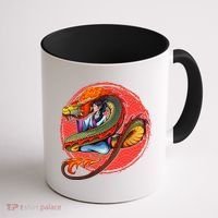 Fire Dragon Warrior Woman Coffee Mug thumb 1