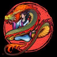 Fire Dragon Warrior Woman Coffee Mug thumb 5