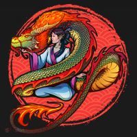 Fire Dragon Warrior Woman Polo thumb 3