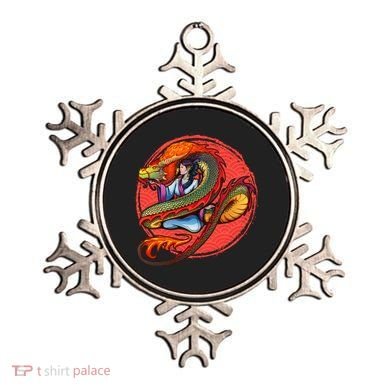 Fire Dragon Warrior Woman Ornament