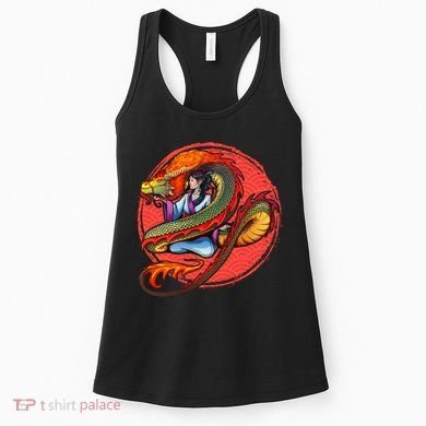 Fire Dragon Warrior Woman Women's Tank Top
