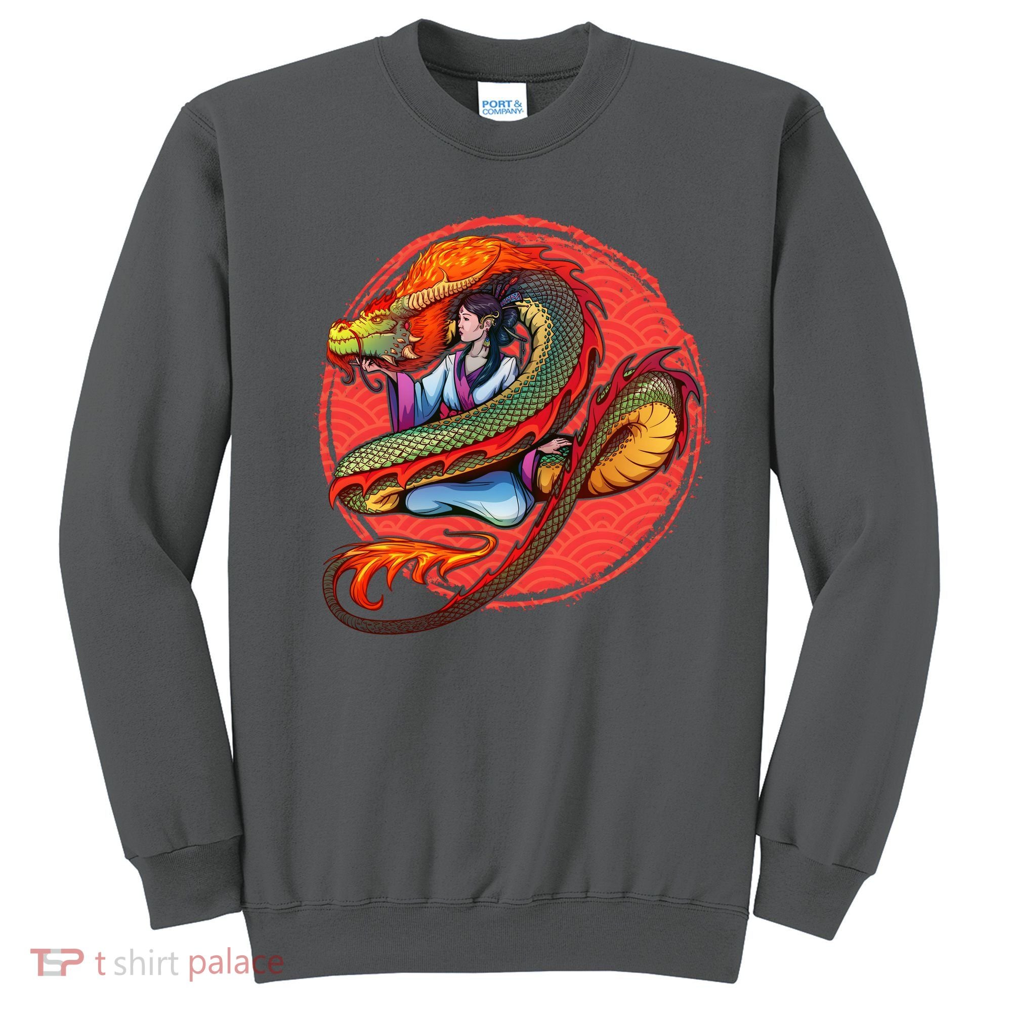 Fire Dragon Warrior Woman Sweatshirt