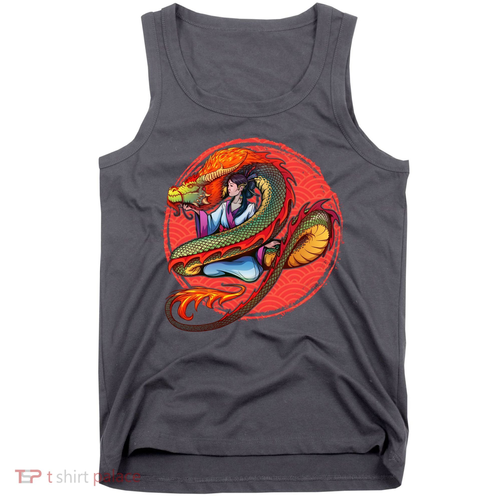 Fire Dragon Warrior Woman Tank Top