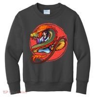 Fire Dragon Warrior Woman Kids Sweatshirt thumb 0