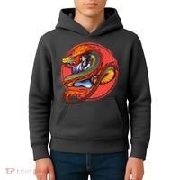 Fire Dragon Warrior Woman Kids Hoodie thumb 4